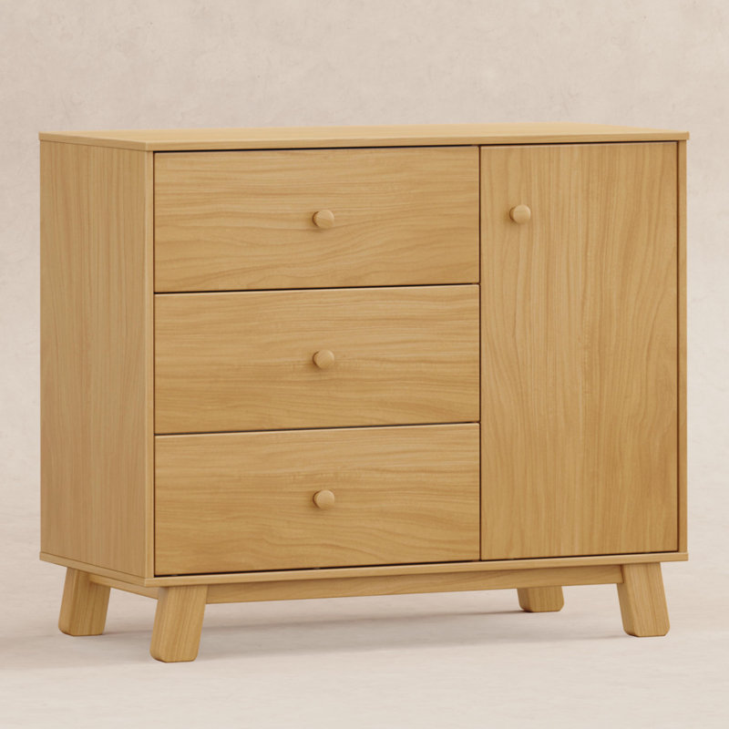 Hudson Modern 3-Drawer Dresser, Oak