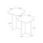 Modern Travertine Effect Square Nest of Tables, Set of 2 Faux Stone Side Tables