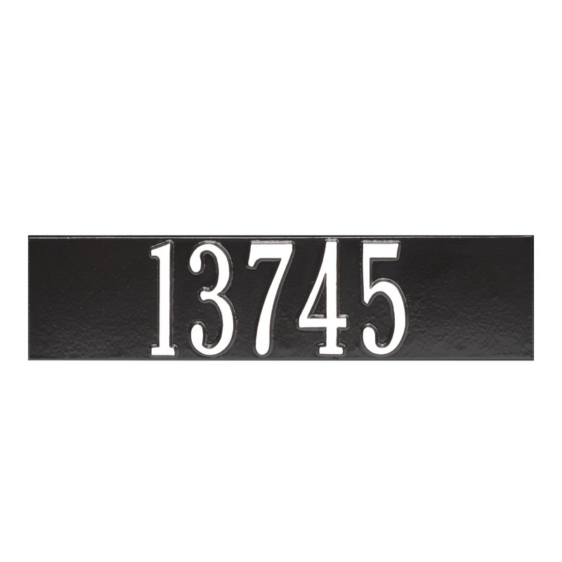 Enseigne de boîte aux lettres Colonial, Noir / blanc