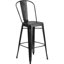 Blake Industrial Style Bar Chair - Set of 4 - Modern Metal Bar or Counter Height-945876838-945876837