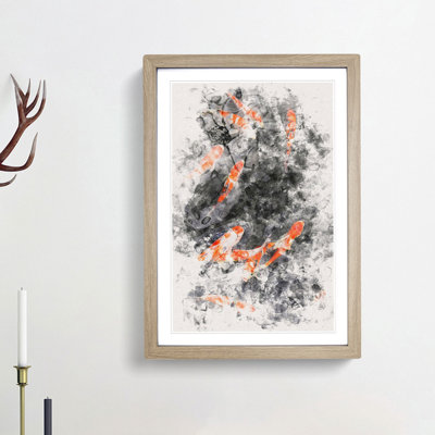 Carp and Koi Fish - Picture Frame Painting Print