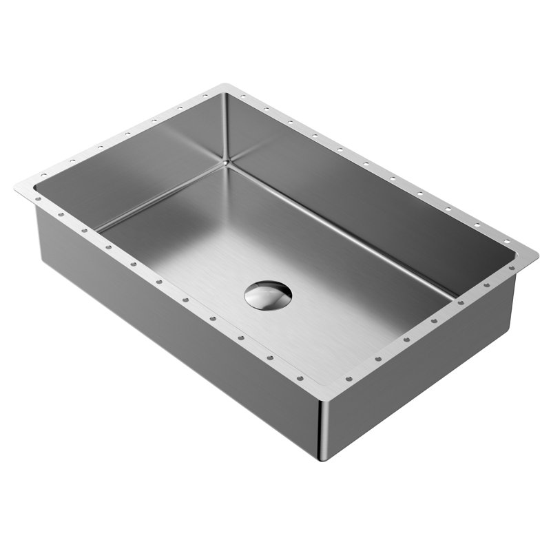 Karran Cinox 15'' Stainless Steel Rectangular Bathroom Sink, Stainless Steel