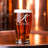 Personalized Pub Glass Script Initial And Name 20 Oz Orange Bottom Etched Beer Glasses With Custom Text Birthday Gift For Men And Women