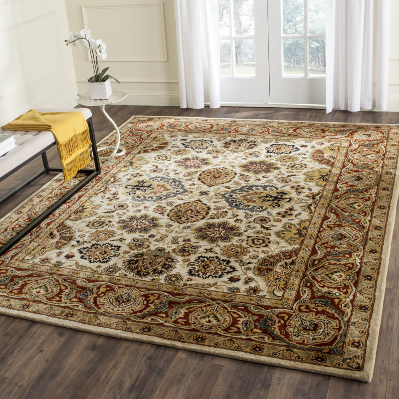 Tapis oriental en laine touffeté à la main Evie, Rectangle 7 pi 6 po x 9 pi 6 po
