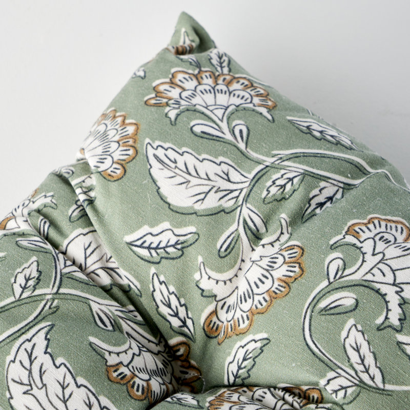 Coussin de chaise vert indien, Green Floral