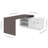 L-Shaped Executive Desk with Power Outlet-982149739
