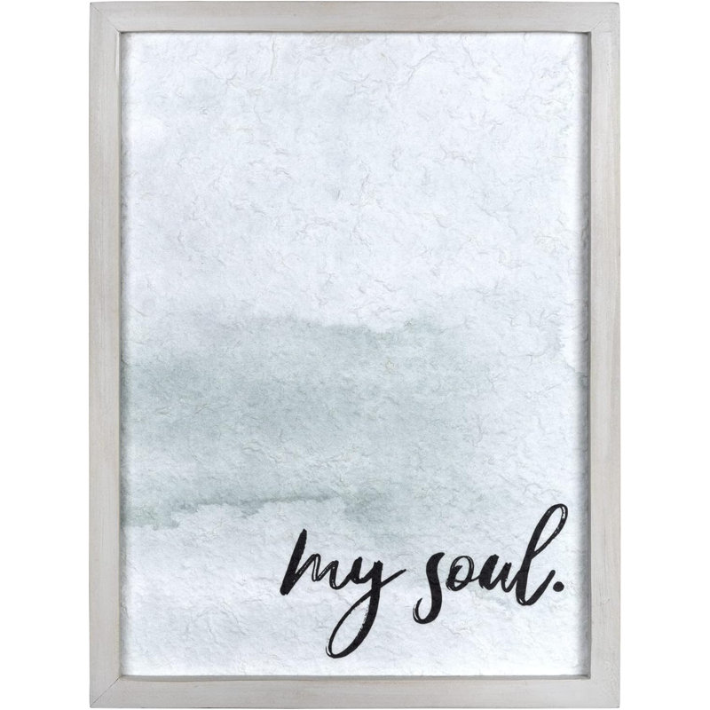 Traditional Textured My Soul Framed Wall Art