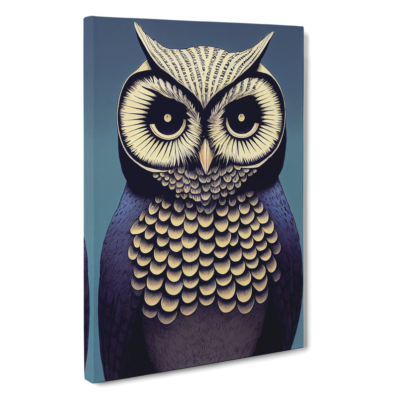 Soulful Owl - Wrapped Canvas, 76cm H x 50cm W x 3cm D