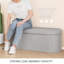 Banc ovale rembourré avec rangement Bazine 43 po x 15 po x 15 po-407943626