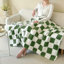 Checkered Lightweight Soft & Cozy Flannel Fleece Throw Blanket for Sofa & Bed in All Season-125344966-125344967