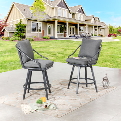 Tabouret de bar 24,8 po avec coussin Evyonne (paquet de 2)