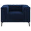 Chaise de salon bleue Darci