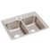 Lustertone 25" L x 19.5" W Double Basin Drop-In Kitchen Sink