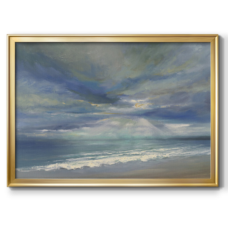 God Rays, reproduction d'art sur toile, Or, H 14 po x l 20 po x P 1,5 po