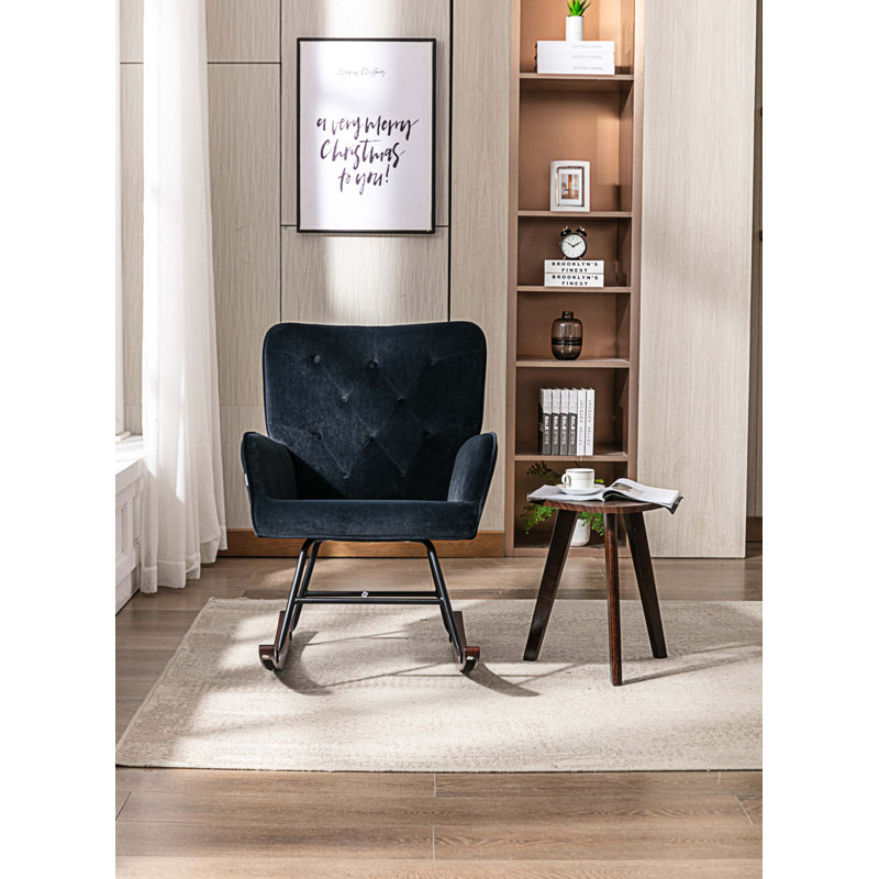 Chaise berçante Griffen, Noir