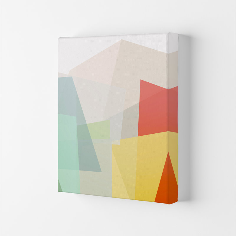 Colourful Abstract Geometric Original 2 - Print, No Frame, 42cm H x 30cm W x 1cm D