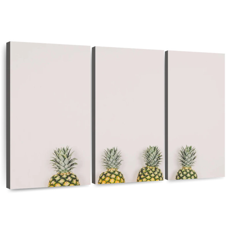 Yarlin Pastel Pineapples, 36" H x 57" W
