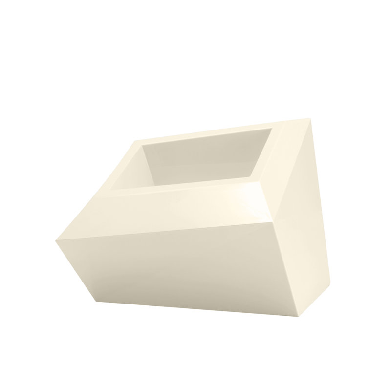Pot à fleur en résine Faz, Écru, H 23,5 po x l 32,25 po x P 24,75 po