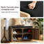 Banc de rangement polyvalent à l'épreuve de la poussière avec espace de rangement réglable, coussin épais à haute densité et assemblage facile-690698182
