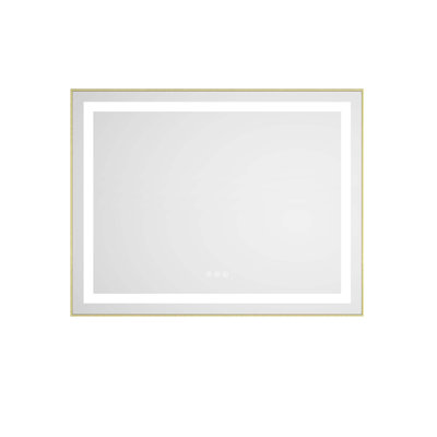 36 X 28 Inch LED Bathroom Mirror With Front And Backlight, Wall Mounted Vanity Mirror, Anti-Fog, Memory, 3 Colors, Stepless Dimmable