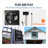 Shutter Exhaust Fan, 10'' with Temperature Humidity Controller, 820 CFM, 10-Speed Adjustable Wall Mount Attic Fan, EC-motor, Ventilation and Cooling for Greenhouses, Garages, Sheds, ETL Listed