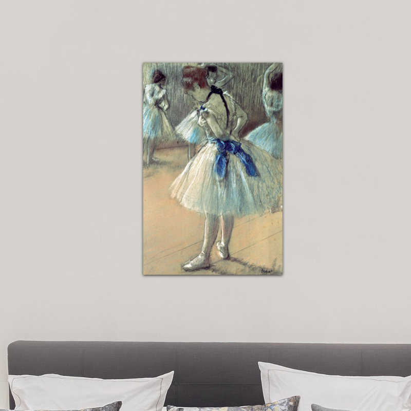 « dancer » par edgar degas, reproduction d’art sur toile, H 26 po x l 18 po x P 1,5 po, Toile tendue, Pas de tapis