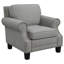 Chaise Marlon Grey avec garniture cloutée