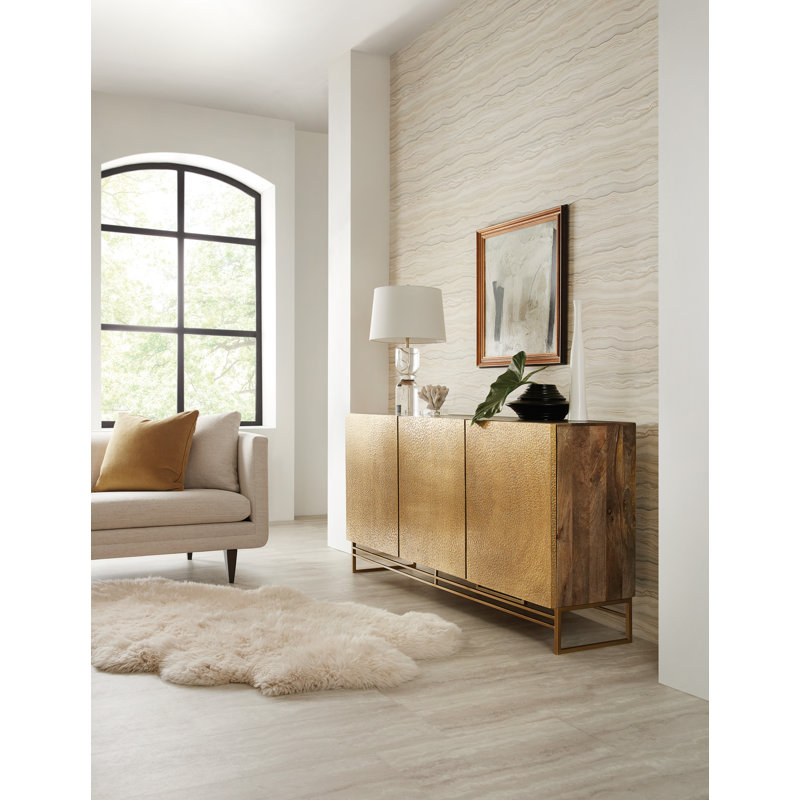 Gold Textured 69" Entertainment Center