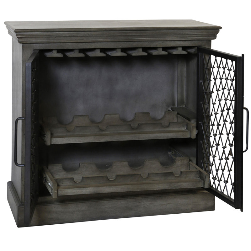Armoire à vin Belvedere - Gris et noir