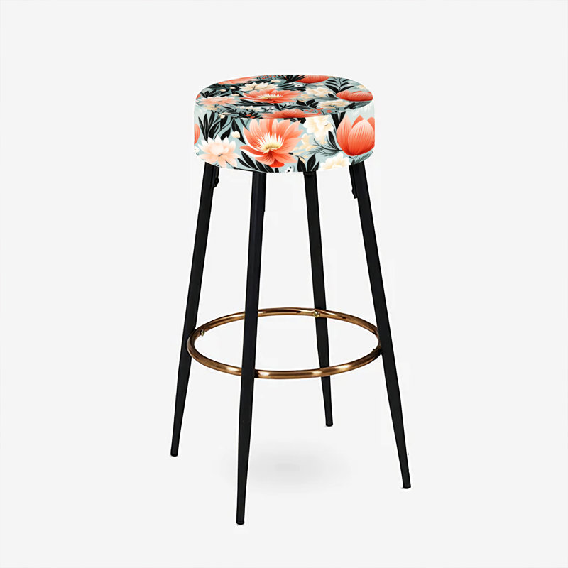 Multicolor Tribal Fusion Floral Pattern II - Floral Bar Stools Set Of 2