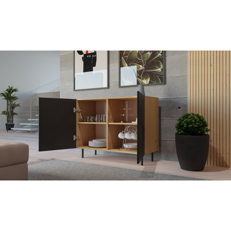 Bartett 2 -Door Accent Cabinet, Black