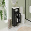 Meuble-lavabo de 30 po avec lavabo en céramique, armoire de salle de bain simple moderne avec 2 portes et une tablette, portes à fermeture douce-101630531