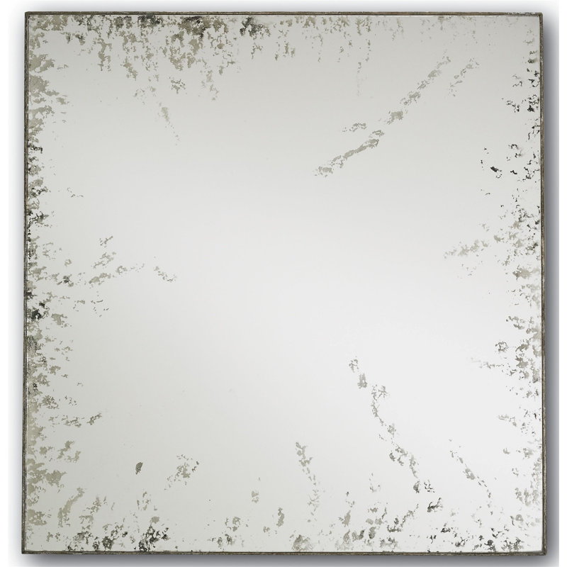 Rene Metal Flat Wall Mirror, 24" H x 24" W