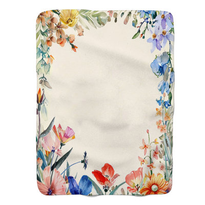 Doux art floral - couverture de qualité supérieure 1 pièce