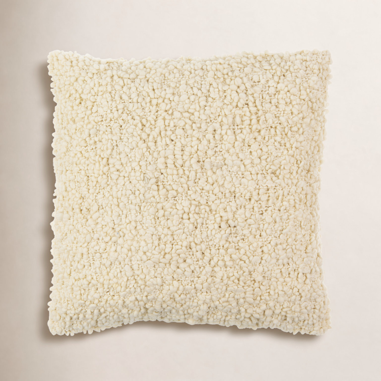 Anella 22" x 22" Pillow Cover, 18"H x 18"W, Beige, Pillow Cover Only - No Insert