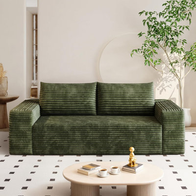 Boneless Cloud Couch, Boneless Couch in a Box, Comfy Deep Seat Sofa with Memory Foam, Pillows and Wide Armrests, Modern Small Couches for Small Spaces, No Assembly