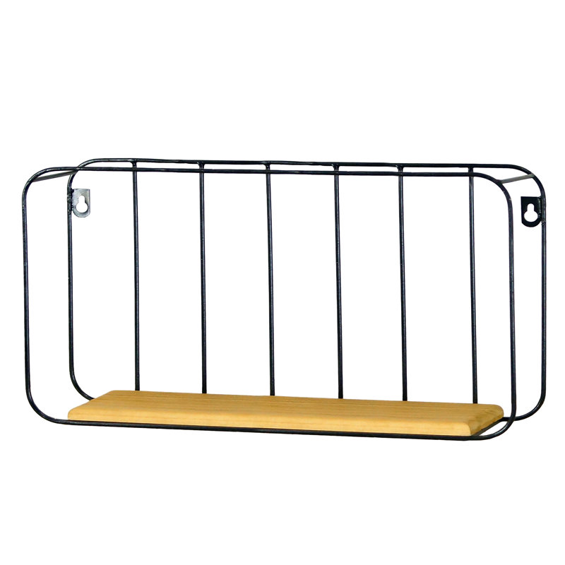 Étagère arrondie en métal 9 po, H 9 po x l 18,5 po x P 4 po