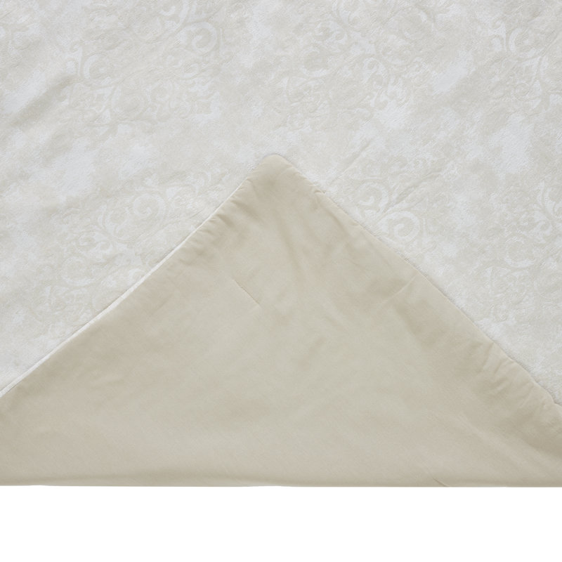 Vincent Collection Queen Comforter Set in Grey, Beige, Queen Comforter + 2 Standard Shams