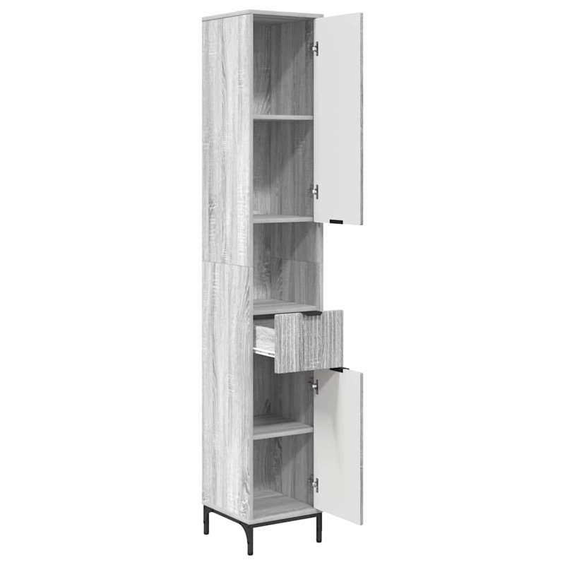 Freestanding Standard Bathroom Storage, Grey Sonoma