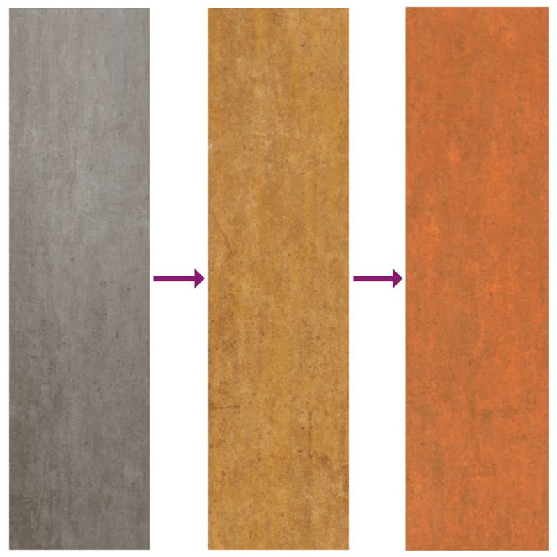 Rusty Corten Steel Corrugated Roof Panels Set of 12