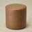 18" Wide Faux Leather Round Upholstered Ottoman-1900555102