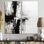 Minimalisme noir et blanc, croix religieuse I - impressions sur toile noires