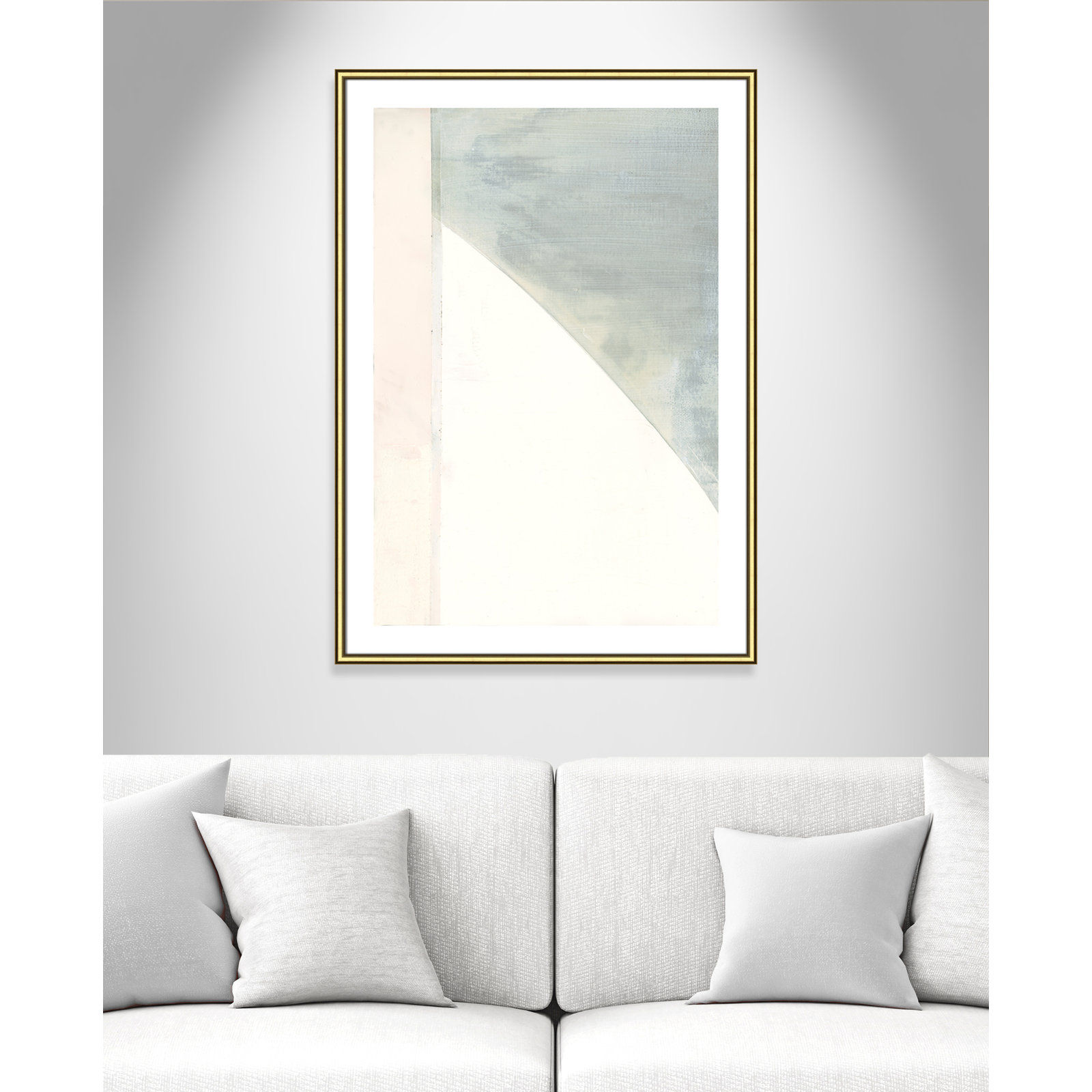 In Neutral I - Painting Print, Gold Framed Paper, 41.5" H x 29.5" W x 0.88" D