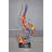 Jakin Modern Art Abstract of Fire Painted Graffiti Style Resin Statue  6" x 3" x 16"H