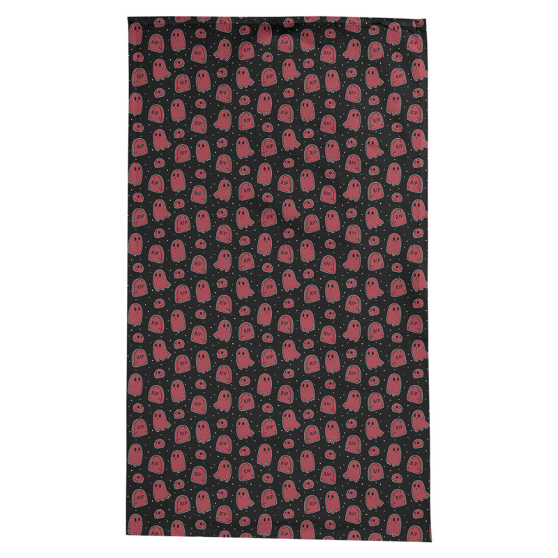 Nappe à motif géométrique avicia, Noir / Rouge