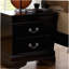 1pc Table de chevet noire Louis Philippe-1231551428