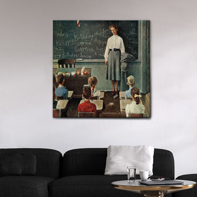 Buon Compleanno Miss Jones by Norman Rockwell - Unframed Print on Canvas