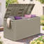 Motif de labyrinthe de terrasse en résine 90GAL pour l'extérieur, meubles de rangement pour jouets de jardin pour le jardin, table de banc de rangement MAX 485LBS pour porche-115749795