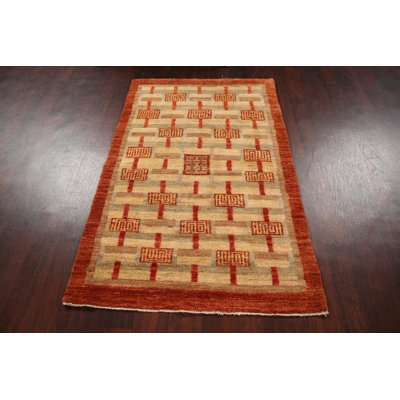 Geometric Gabbeh  Oriental Area Rug 3x5
