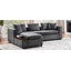 Canapé modulaire avec canapé en L 93,7 po et compartiment de rangement en bois pour salon, gris-125982928